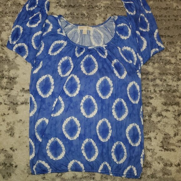 Michael Kors Blue Blouse || Like New | Med - Picture 2 of 6